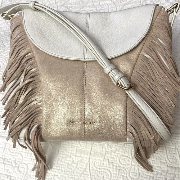 Fabulous Vera Bradley Meredith Fringed Leather Crossbody - Picture 8 of 15